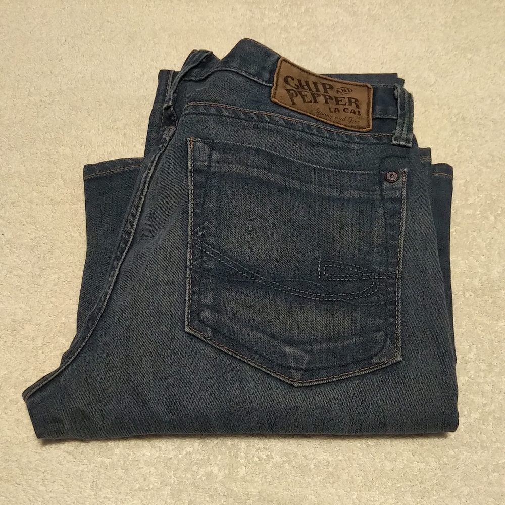 Chip & Pepper Wide Leg Blue Jeans